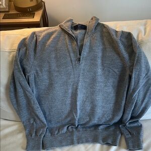 J. Crew Gray Zip Up Sweater Soft Knit merino wool